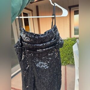 Sparkly Sequin Black Homecoming Dress